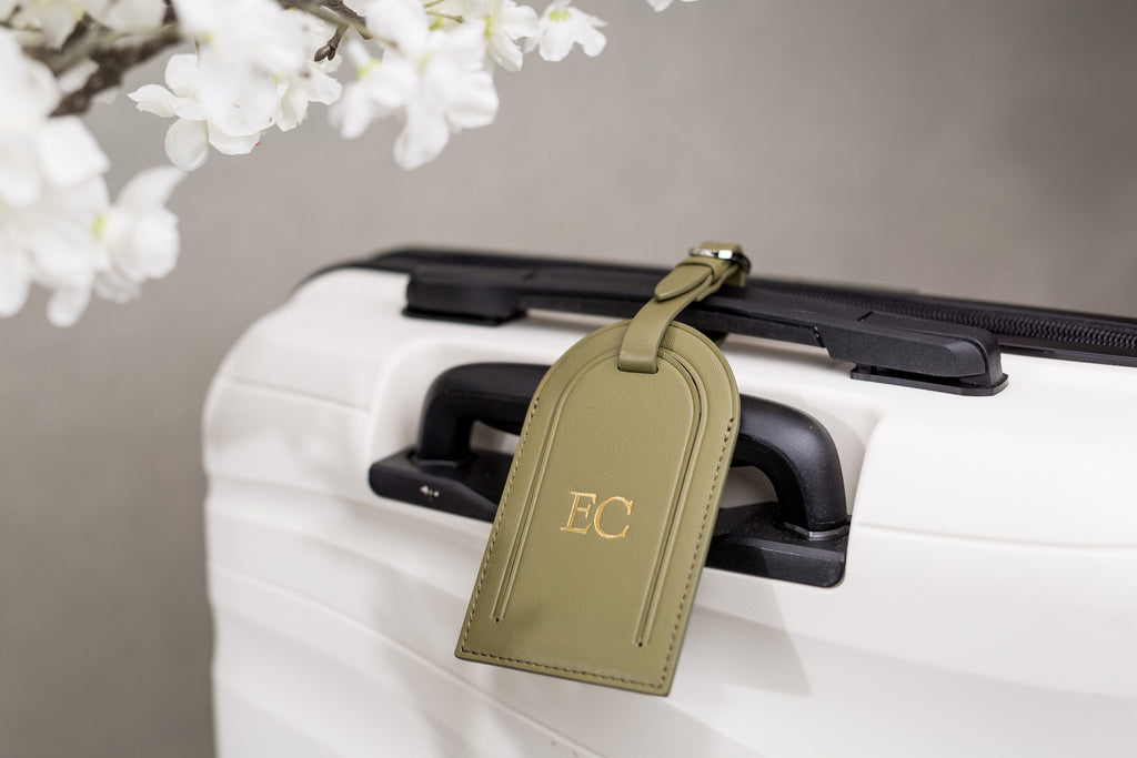 Embossed Luggage Tag - Custom Monogrammed Suitcase Tag, Travel Essentials, Diaper Bag Name Tags, retirement birthday wedding travel gifts