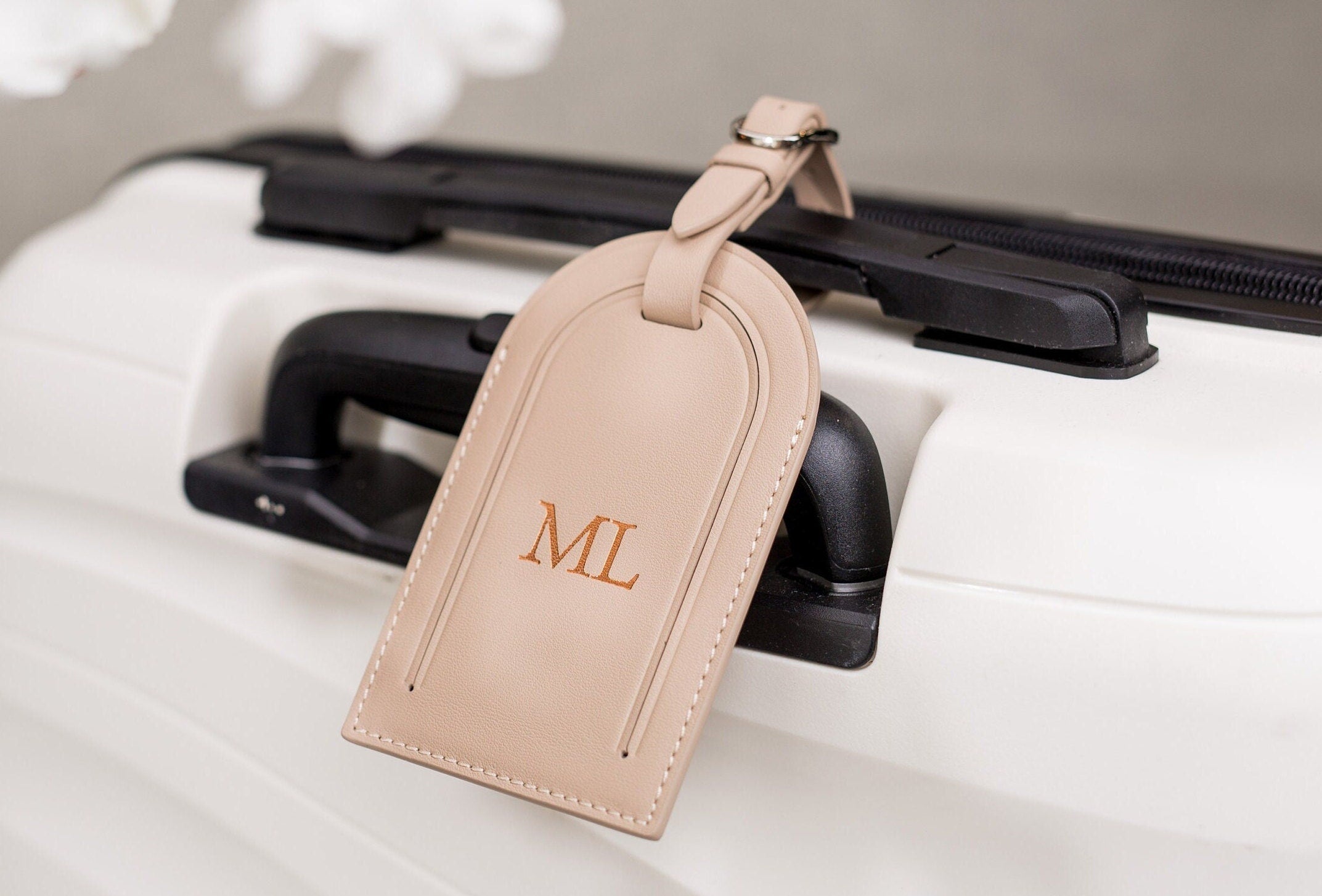 Embossed Luggage Tag - Custom Monogrammed Suitcase Tag, Travel Essentials, Diaper Bag Name Tags, retirement birthday wedding travel gifts