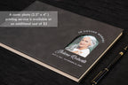 Funeral Guest Book with Photo Cover (Black - Design 1) - In Loving Memory Celebration of Life Memorial Registry Book Hard Cover