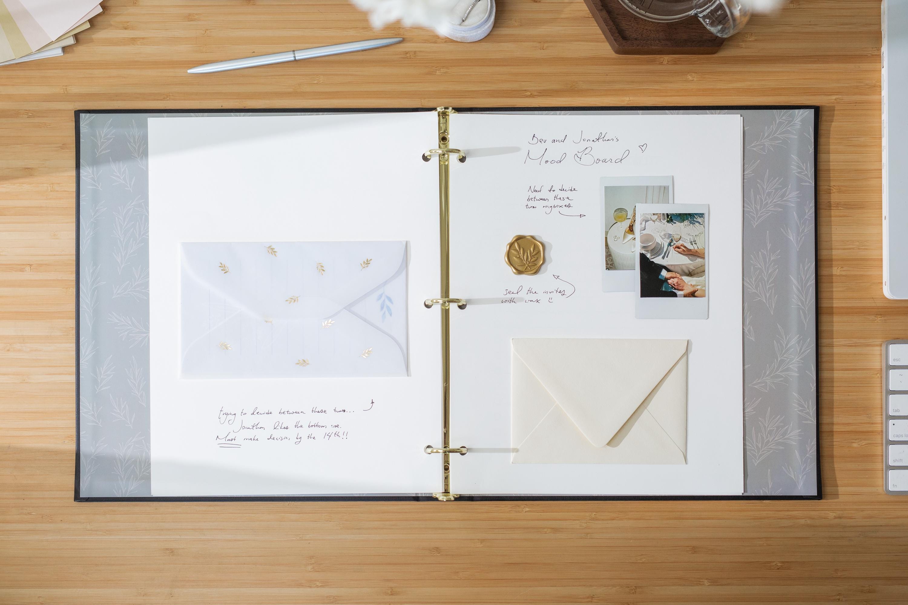 Wedding 3 Ring Linen Binder (Design 3)