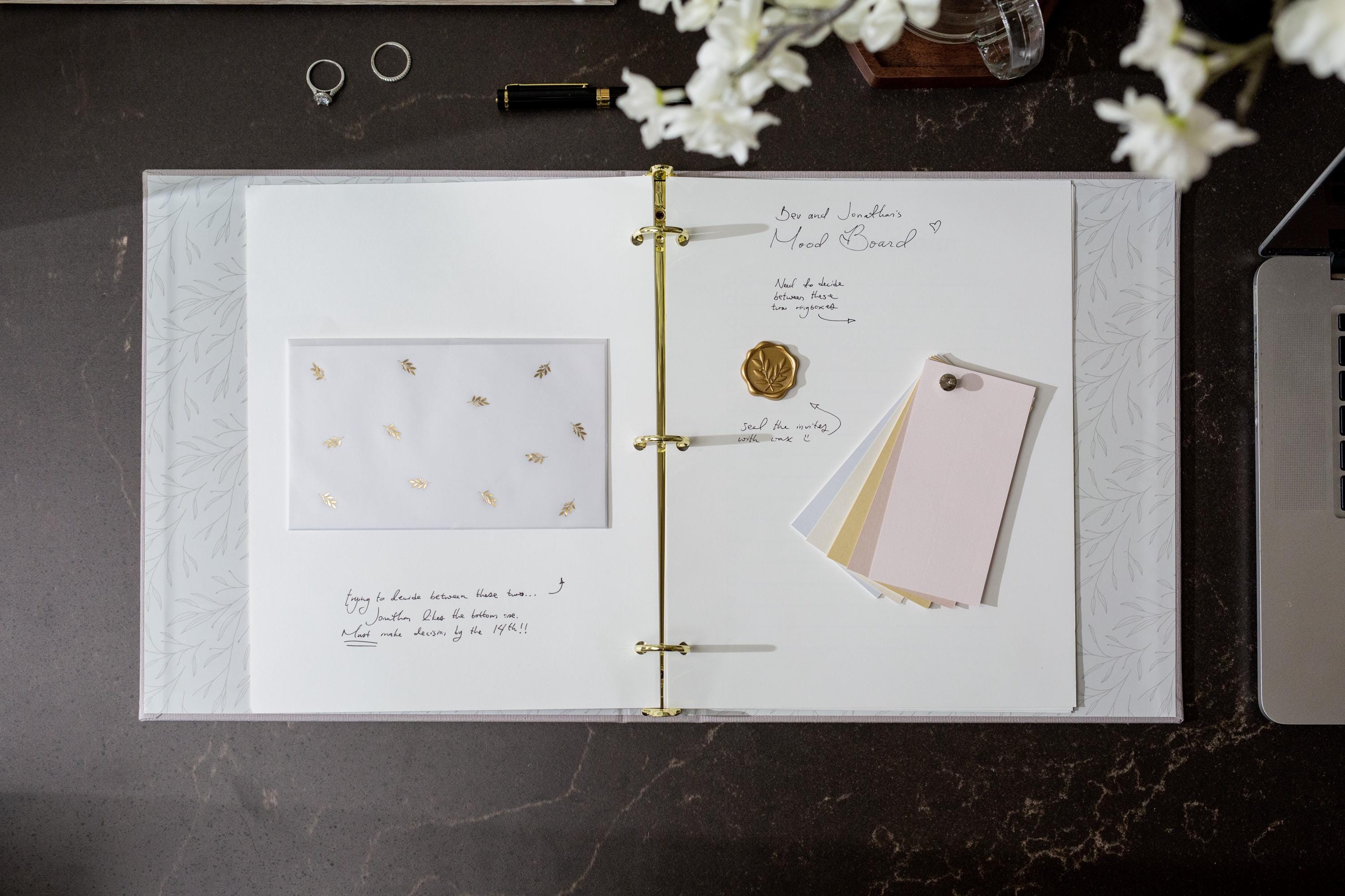 Wedding 3 Ring Linen Binder