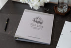 Rental 3 Ring Linen Binder (Design 3) - Refillable Welcome Book, DIY Blank Binder, Guest Information Airbnb Cabin, Rental Guestbook