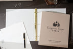 Rental 3 Ring Linen Binder (Design 1) - Refillable Welcome Book, DIY Blank Binder, Guest Information Airbnb Cabin, Rental Guestbook, A-frame