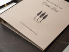 Rental 3 Ring Linen Binder (Design 2) - Refillable Welcome Book, DIY Blank Binder, Guest Information Airbnb Cabin, Rental Guestbook