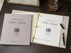 Rental 3 Ring Linen Binder (Design 2) - Refillable Welcome Book, DIY Blank Binder, Guest Information Airbnb Cabin, Rental Guestbook