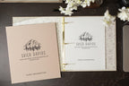 Rental 3 Ring Linen Binder (Design 3) - Refillable Welcome Book, DIY Blank Binder, Guest Information Airbnb Cabin, Rental Guestbook