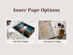 Self Stick Linen Photo Album Binder (Design 2) - DIY Refillable Blank Scrapbook, Family Milestones, College Memory Book
