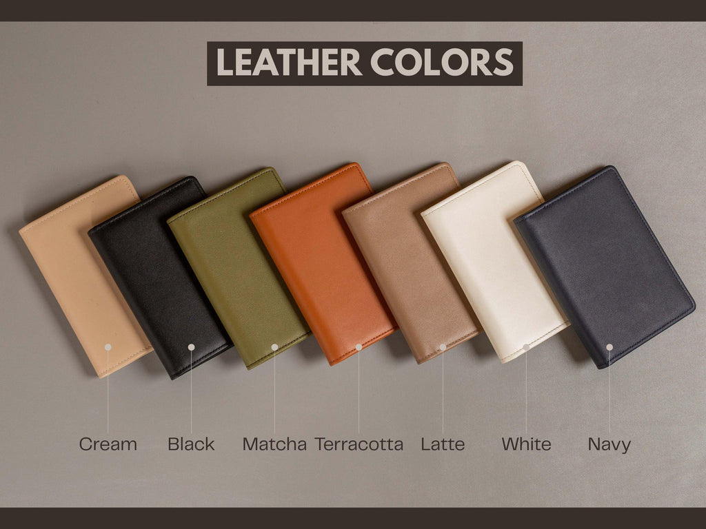 Embossed Leather Passport Holder - Custom Name Travel Wallet, Company Corporate Business Retiree Gifts, Personalized Wedding Travel Gift