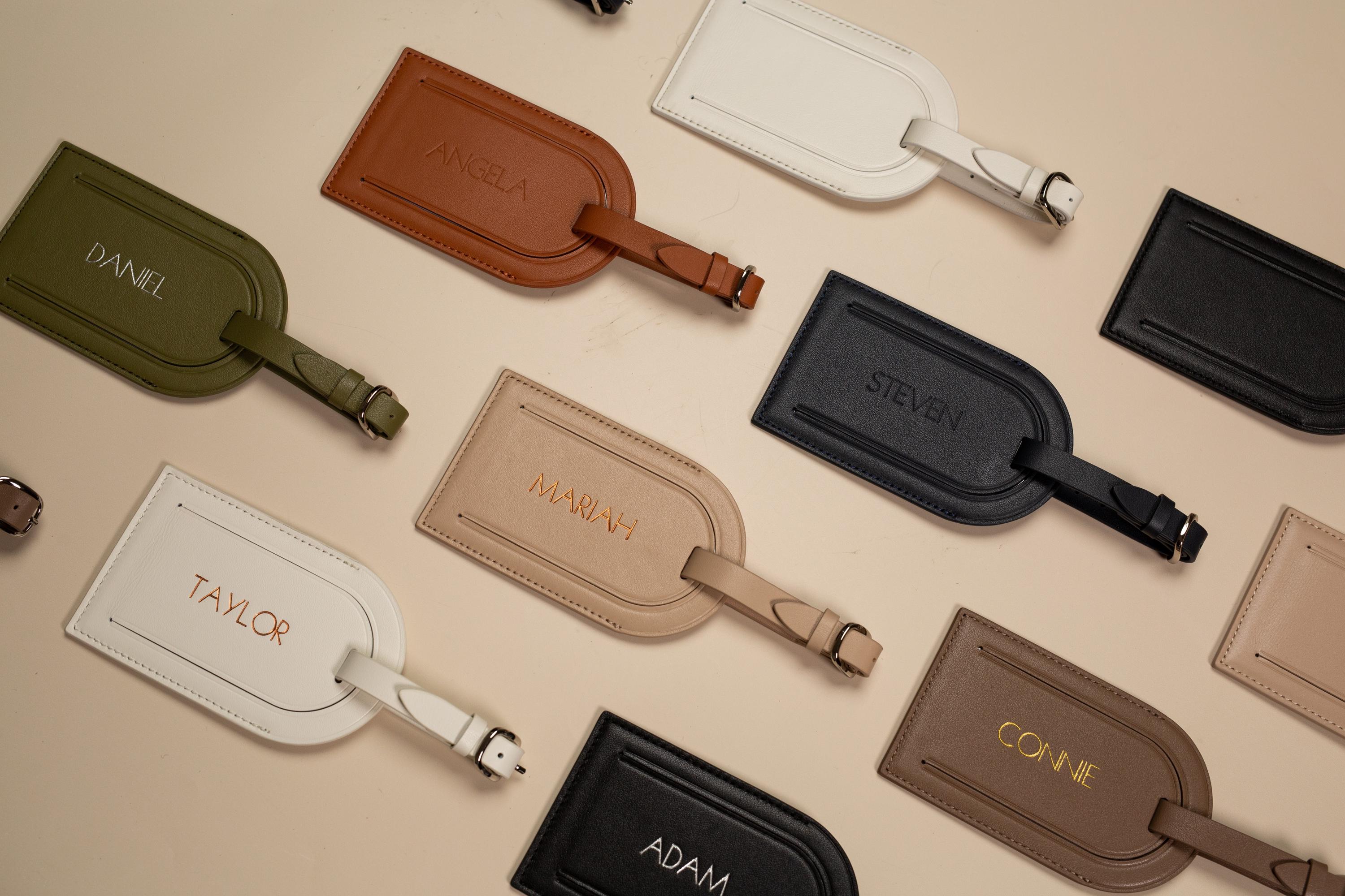 Embossed Luggage Tag - Custom Monogrammed Suitcase Tag, Travel Essentials, Diaper Bag Name Tags, Retirement or Weekend Girl Trips Gift Idea