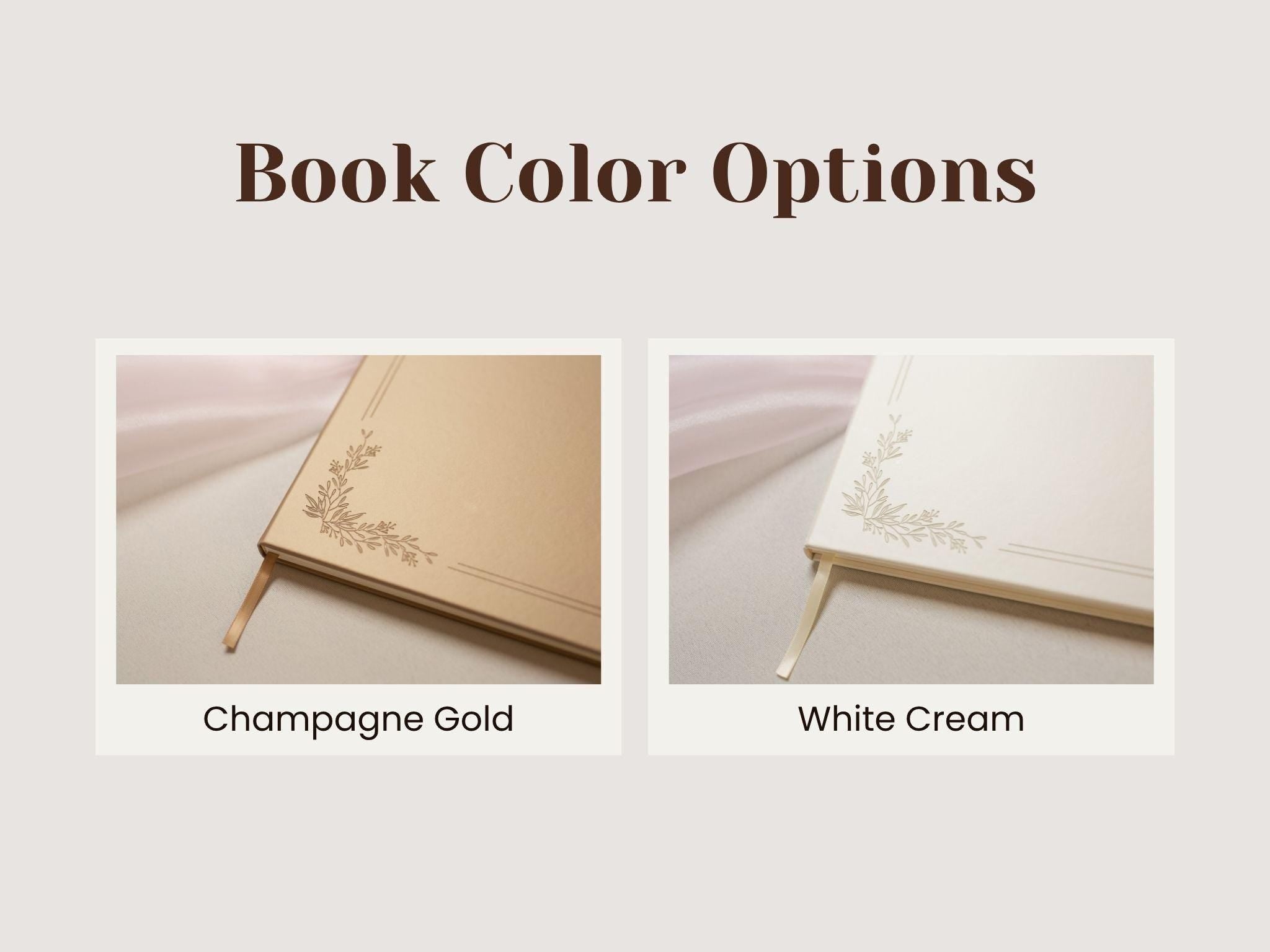 Floral Frame Funeral Guest Book (Design 1) - Personalized Celebration of Life Guestbook MemorIal Service Book of Condolence Memory Table