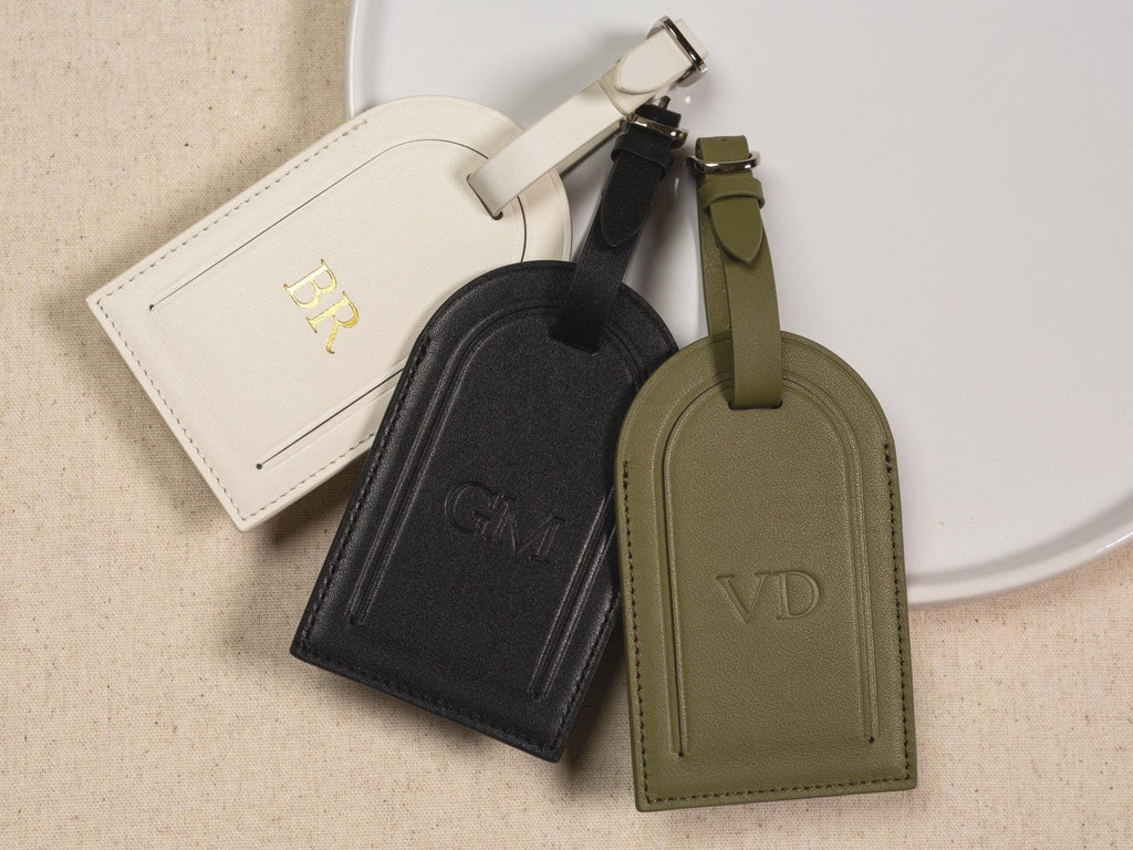 Embossed Luggage Tag - Custom Monogrammed Suitcase Tag, Travel Essentials, Diaper Bag Name Tags, retirement birthday wedding travel gifts