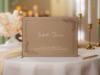 Floral Frame Funeral Guest Book (Design 1) - Personalized Celebration of Life Guestbook MemorIal Service Book of Condolence Memory Table