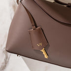 Embossed Leather Clochette (XS Initials) - Bell Key holder personalized bag tag purse charm tote accessory custom monogrammed gift for her