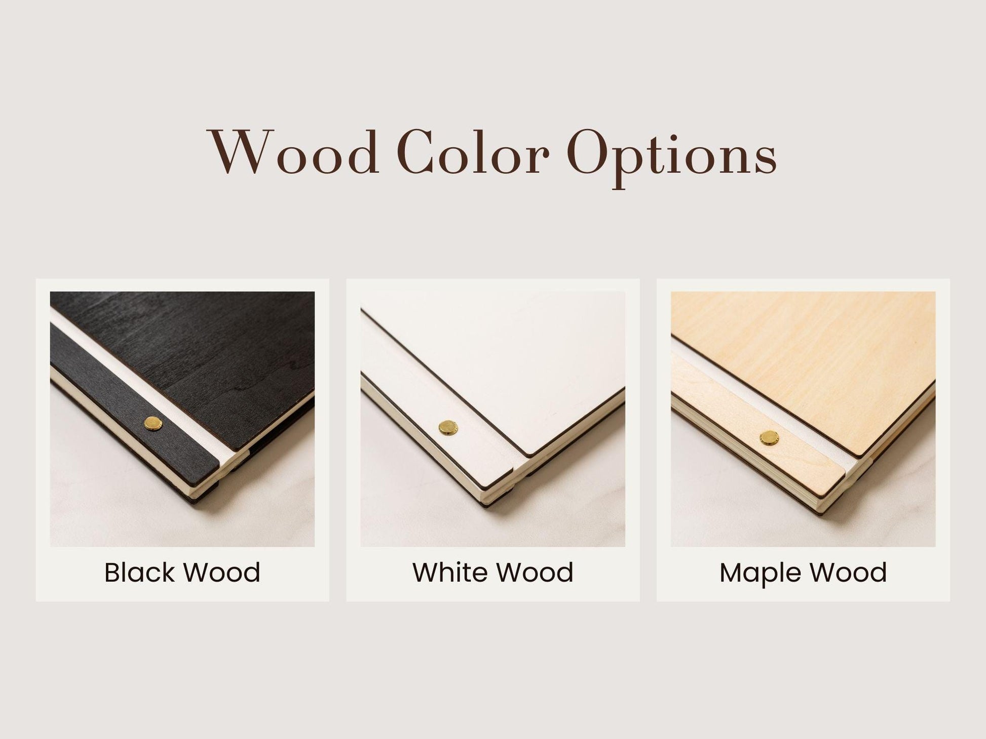 Wooden Luxe Photo Guest Book (D6) - 11.5x8.5 DIY Custom Airbnb Tropical Home Vacation Rental Instax Polaroid Picture Travel Memory Scrapbook