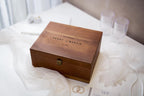 Wood Storage Box w/ Hinge Lid (D10) - Engraved Wedding Keepsake Memory Box Wedding Photos Cards, Engagement Gift, Anniversary Gift Couples