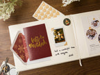 Embossed Holiday Memory Book - 11.5 x 8.5 Custom Blank Book, Personalized Keepsake, Christmas Cards Through the Years, Family Album, Red