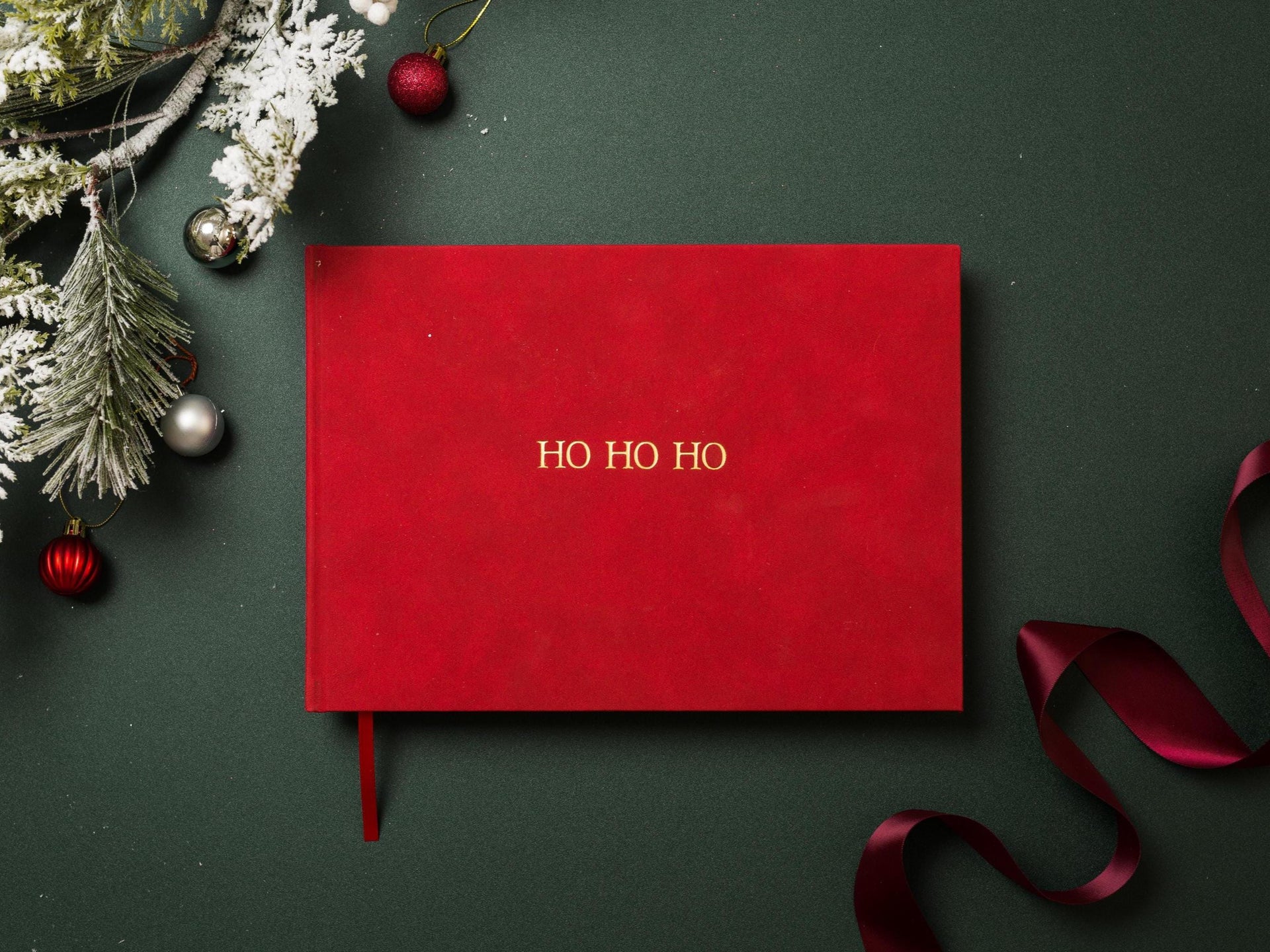 Embossed Holiday Memory Book - Red / Gold Foil