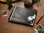Wooden Luxe Photo Guest Book (D5) - 11.5x8.5 DIY Custom Airbnb Home Vacation Rental Instax Polaroid Instant Prints Signing Memory Scrapbook