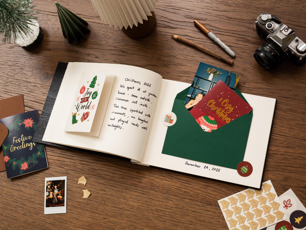 Wooden Luxe Christmas Photo Book (D8)