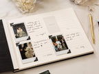 Wooden Luxe Photo Book (D10) - 11.5x8.5 Custom Guestbook Scrapbook Memory Keepsake Storage Cards Pictures Vacation Couples Travel Album Gift
