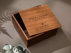 10x10 Walnut Memory Box (D4) - Custom Engraved In Loving Memory Memorial, Keepsakes of a Loved One, Bereavement Funeral Celebration of Life