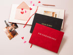 Valentine's Boudoir Embossed Foil Book - 11.5 x 8.5 Custom Boudoir Scrapbook Album, For Your Eyes Only, To Husband Boyfriend Groom Gift