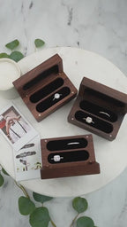 Quad Wood Ring Box - Storage for 2-4 Rings