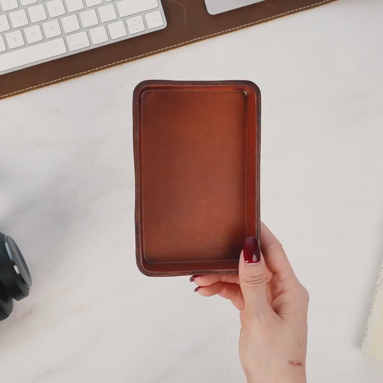 Vegetable Tanned Hard Leather Valet (Design 5)