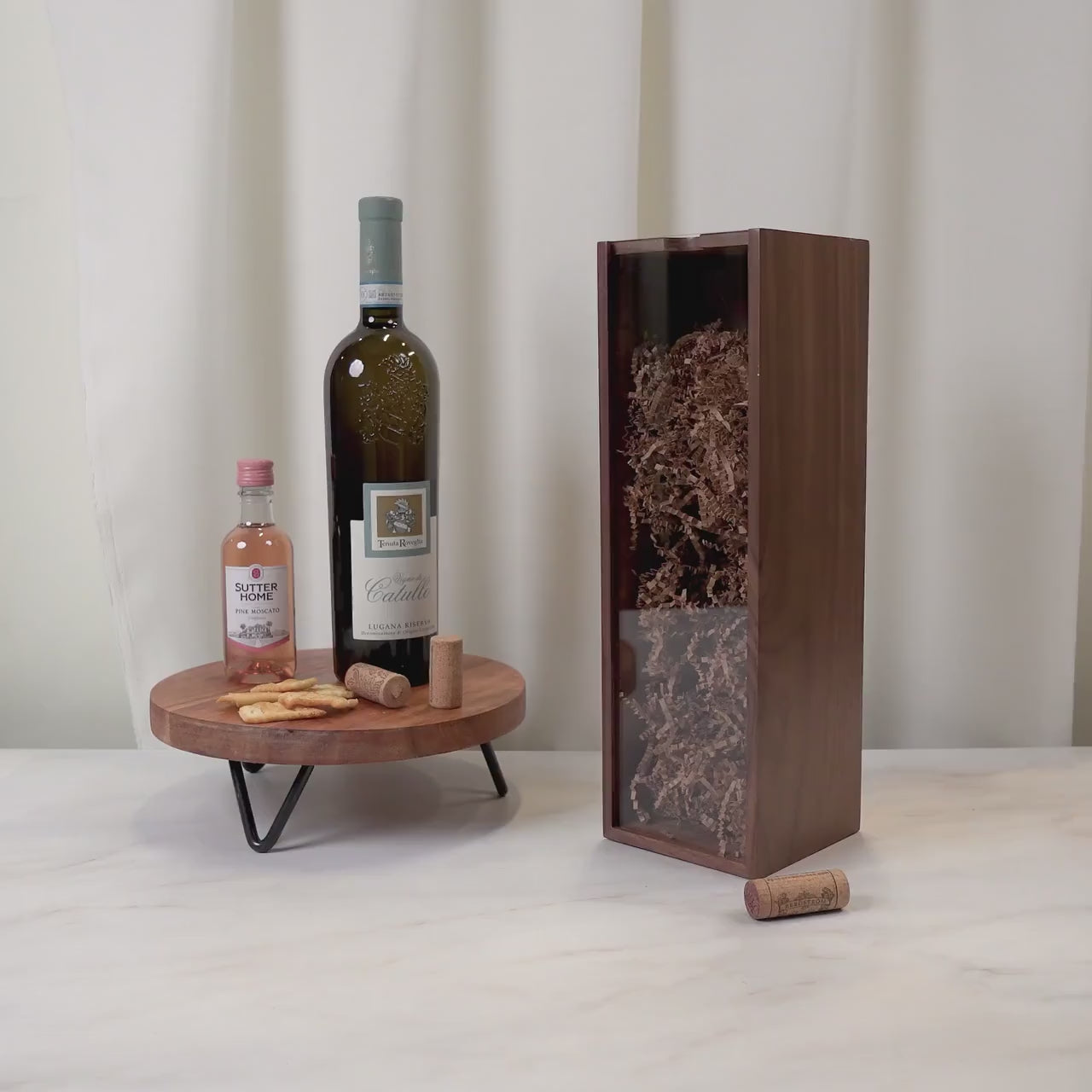 Acrylic Lid Wine Box (Design 1)