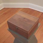 Custom Name Wood Memory Box – Anniversary Gift for Couple