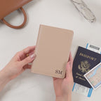 Nappa Passport Holder - Engraved Custom Name Message Genuine Leather Anniversary Gift Business Traveler Best Friend College Study Abroad