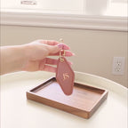 Embossed Diamond Leather Keychains (Small Initials) with Gold Key FOB