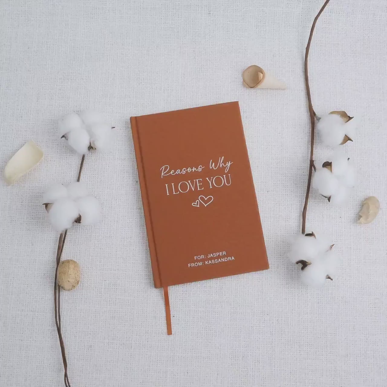Reasons Why I Love You Lined Notebook - Hard Cover Journal for Husband Wife Birthday Anniversary, Words of Affirmation, Proposal Wedding Vow