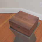 Engraved Cursive Name Wood Storage  Box – Engagement Gift