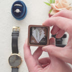 Metal Cufflinks & Square Box w Glass Lid (Set)