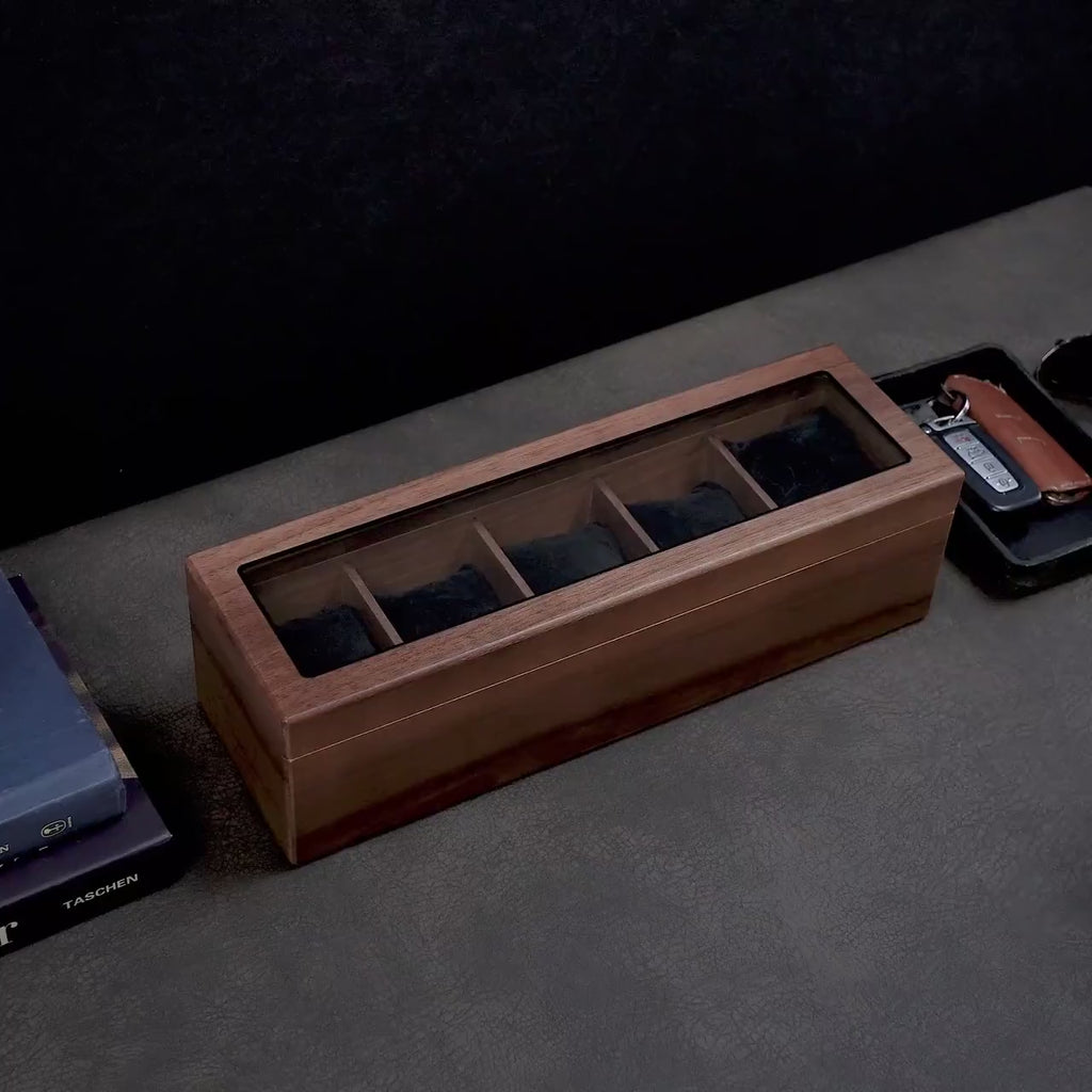 Wide Wood Watch Box (D1)