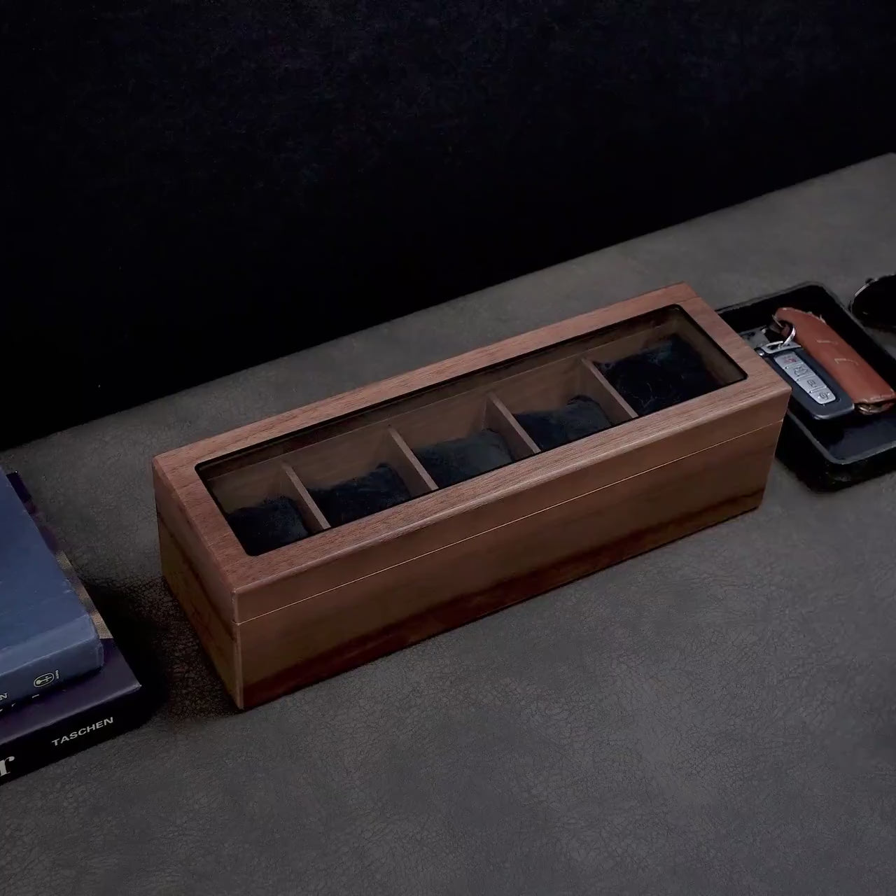 Wide Wood Watch Box (D1)