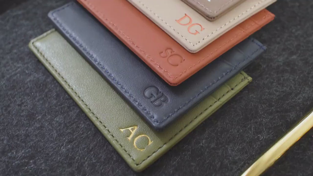 Embossed Leather Card Holder
