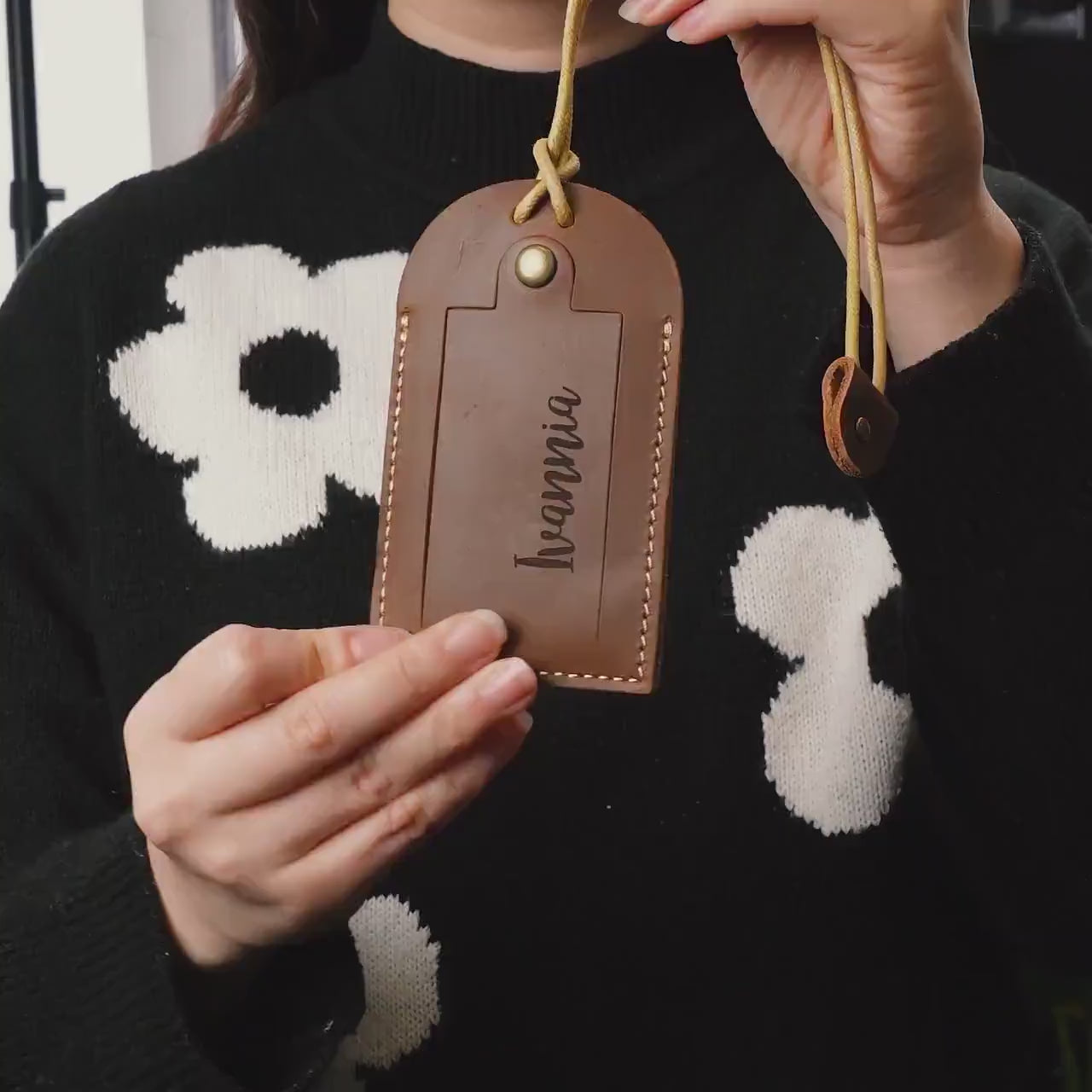 Engraved Luggage Tag with Contact Card