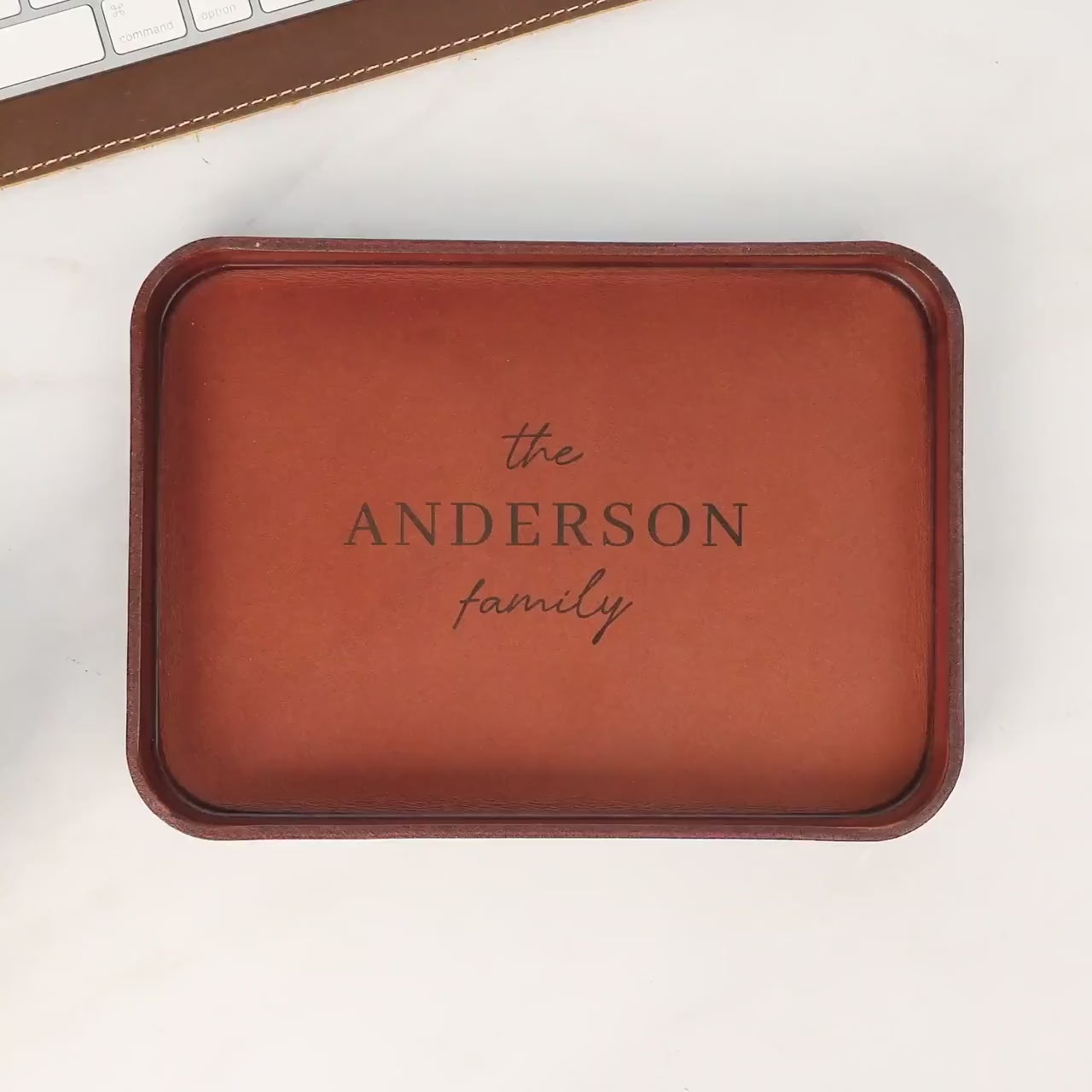Vegetable Tanned Hard Leather Valet (Design 2)