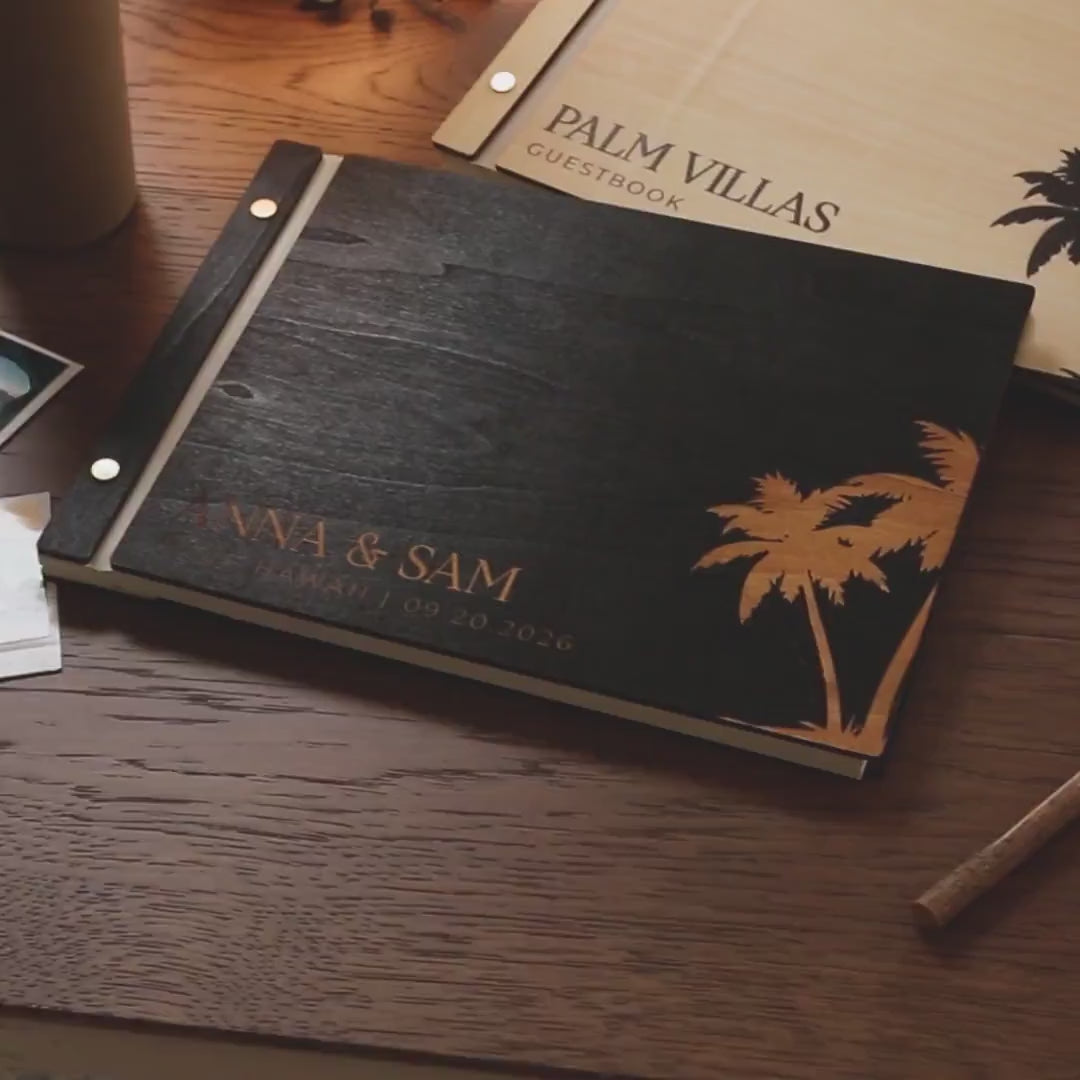 Wooden Luxe Photo Guest Book (D5)