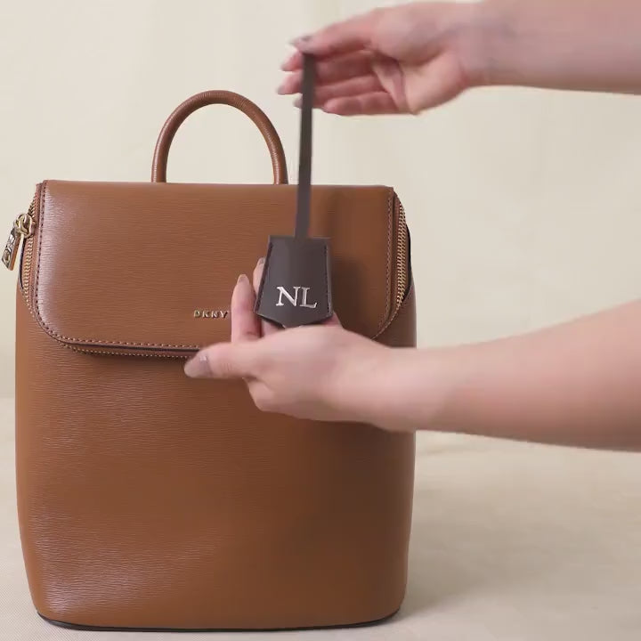 Embossed Leather Clochette (Large Initials)
