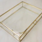 5x7" Gold Glass Photo Box - Mom & Daughter Picture Keepsake Box