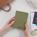 Nappa Passport Holder - Engraved on Genuine Leather Logo Company Corporate Gift Retirement Custom Inside Message Executive C-Suite Swag