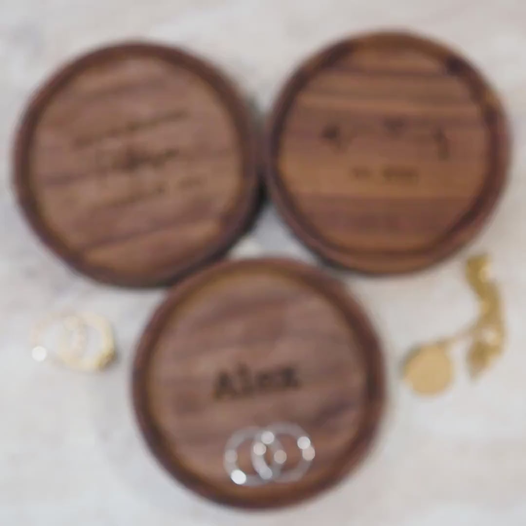 Round Wood Ring Dish